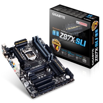 Дънна платка Gigabyte Z87X-SLI, Z87, LGA1150, DDR3, PCI-E (HDMI&DVI)(CF&SLi), 6x SATA 6Gb/s, 4x USB 3.0, ATX | JAR Computers Gigabyte Z87X-SLI