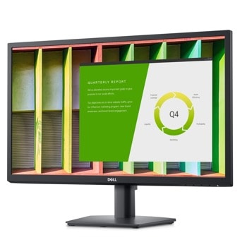 Монитор Dell E2422H, 23.8" (60.45 cm) IPS панел, Full HD, 5ms, 250 cd/m2, DisplayPort, VGA | JAR Computers Dell E2422H