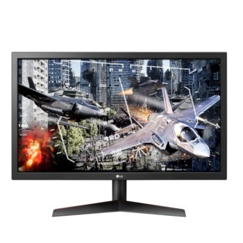 Монитор LG 24GL600F-B, 23.6" (59.94 cm) TN панел, 144Hz, Full HD, 1ms, 1 000:1, 300 cd/m2, DisplayPort, HDMI, AUX | JAR Computers LG 24GL600F-B