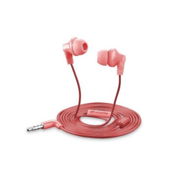 Слушалки Cellular Line Cricket, микрофон, универсални, 3.5mm жак, с бутон за отговор, розов | JAR Computers Cellular Line Cricket CRICKETSMARTP