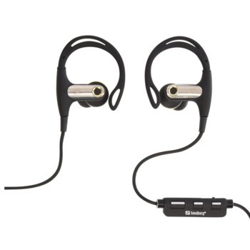Слушалки Sandberg, безжични, микрофон, Bluetooth, до 8 часа възпроизвеждане, черни | JAR Computers Sandberg Bluetooth Sports Earphones