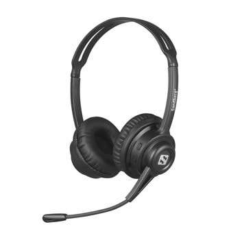 Слушалки Sandberg 126-44, безжични, Bluetooth, микрофон, ANC шумопотискане, до 20 часа време на работа, черни | JAR Computers Слушалки Sandberg 126-44