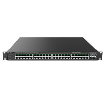 Суич Ruijie RG-NBS3100-48GT4SFP-P, 1000 Mbps, 52 порта, 48x 10/100/1000Mbps RJ45 (PoE+), 4x 1Gbs SFP | JAR Computers Ruijie RG-NBS3100-48GT4SFP-P