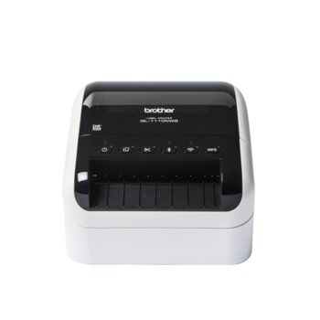 Етикетен принтер Brother QL-1110NWB, 300 x 300 dpi, максимална дължина на етикета 3000 mm, Wi-Fi, Bluetooth, USB 2.0 image