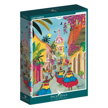 Пъзел Pieces and Peace Cartagena, 1000 части, илюстратор Nolwenn Studio | JAR Computers пъзел pieces and peace cartagena 1000 части