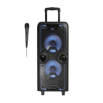 Тонколона NGS Wild Rock, 2.0, 200W, Bluetooth, AUX, USB, micro SD слот, FM, черна, безжична, до 4 часа време на работа, караоке, RGB подсветка | JAR Computers NGS Wild Rock