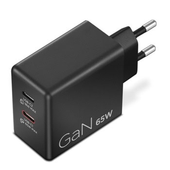 Lenovo Dual USB-C 65W GaN Charger Black 40AW065BEU