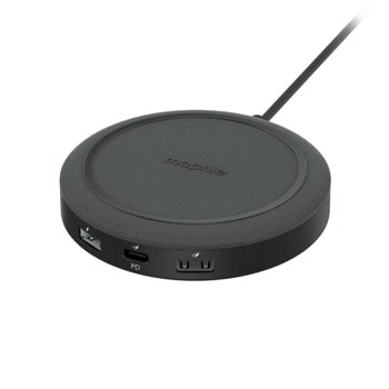 Безжично зарядно устройство Mophie Universal Wireless Charging, 10W, 3xUSB-C PD / 20W, Black | JAR Computers Зарядно Mophie Universal Wireless Hub Black