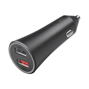Зарядно устройство Xiaomi Mi 37W Dual-Port Car Charger, от автомобилна запалка към 2x USB Type-A(ж), 45V/2A, 37W, черно | JAR Computers Xiaomi Mi 37W Dual-Port Car Charger