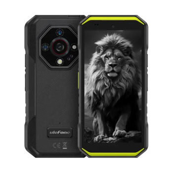 Смартфон Ulefone Armor X32 Pro 5G (черно-зелен), поддържа 2 SIM карти, 5.65" (14.35 cm) HD+ IPS 90Hz дисплей, осемядрен MediaTek Dimensity 6300 2.6 GHz, 8GB RAM, 256GB Flash памет (+microSD слот), 64 + 25 + 2 & 16 Mpix камери, Android | JAR Computers Ulefone Armor X32 Pro 5G Vivid Green