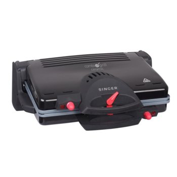 Грил преса Singer T04-2, двустранни плочи - грил и гладка, 6 нива за печене, 2100 W | JAR Computers T04-2 Combi Grill Ceramic