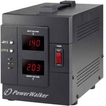 Стабилизатор PowerWalker AVR 2000 SIV, 2000 VA/ 1600 W, 2x шуко изхода, 230 VAC | JAR Computers PowerWalker AVR 2000 SIV