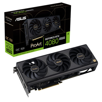 Видео карта Nvidia GF RTX 4080 Super, 16GB, Asus ProArt OC, PCI-E 4.0, GDDR6X, 256-bit, DisplayPort, HDMI | JAR Computers Asus GF RTX 4080 Super ProArt OC 90YV0K90-M0NA00