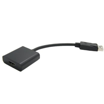 Преходник Roline 12.99.3134, от DisplayPort(м) към HDMI(ж), с кабел 15cm | JAR Computers Adapter DisplayPort m HDMI f cable