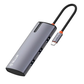 Докинг станция Tellur TLL321061, от USB-C към 1x USB-C(PD), 3x USB-A, 1x HDMI, сива | JAR Computers Tellur TLL321061