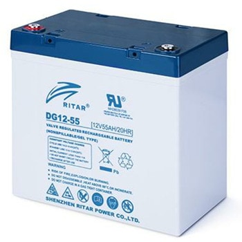 Акумулаторна батерия Ritar Power DG12-55, 12V, 55Ah, GEL, F15/M6 / F11/M6 конектори | JAR Computers Ritar Power DG12-55