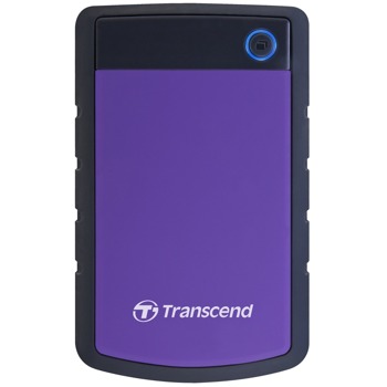 Твърд диск 2TB Transcend StoreJet 25H3, лилав, 2.5" (6.35cm), външен, USB 3.1 (Gen 1), удароустойчив | JAR Computers 2TB Transcend StoreJet 25H3 TS2TSJ25H3P