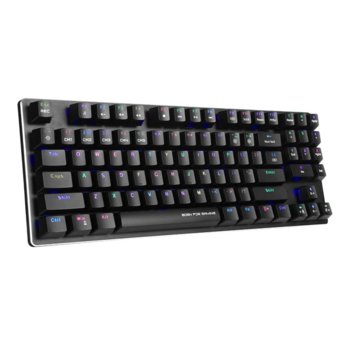 Клавиатура Marvo KG934 TKL, гейминг, механична, високопрофилни клавиши, RGB подсветка, черна, USB image