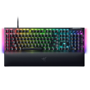 Клавиатура Razer Blackwidow V4, механична, зелени Razer суичове, гейминг, RGB подсветка, черна, USB | JAR Computers Razer BlackWidow V4 Green Switch RZ03-04690100-R3