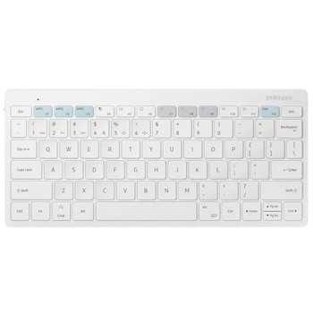 Клавиатура Samsung Smart Keyboard Trio 500 White (EJ-B3400UWEGEU), безжична, мултимедийни бутони, свързване с до 3 устройства едновременно, бяла, Bluetooth 5.0 image