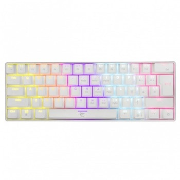 Клавиатура SBOX WHITE SHARK SHINOBI, гейминг, механична, червени суичове, RGB подсветка, бяла, USB | JAR Computers SBOX SHINOBI-W-RED