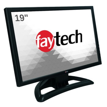 Индустриален монитор Faytech 1010502250 FT19TMB, 19" (48.26 cm) WXGA+ LED Resistive single touch Touchscreen, HDMI, DisplayPort, VGA | JAR Computers Faytech 1010502250 FT19TMB