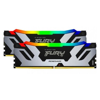 Памет 96GB(2x48GB) DDR5 6000MT/s, Kingston Fury Renegade RGB, KF560C32RSAK2-96, 1.35V | JAR Computers Kingston FURY Renegade RGB 96GB 6000MT/s DDR5