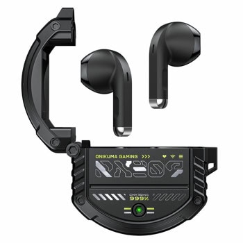 Слушалки Onikuma T309, безжични, Bluetooth, шумопотискащ микрофон, до 3 часа време на работа, черни | JAR Computers Слушалки Onikuma T309