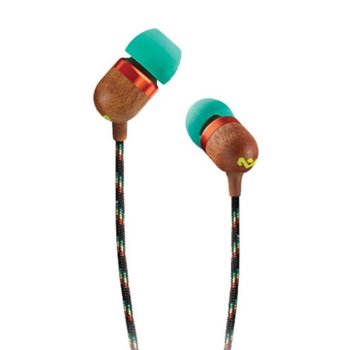Слушалки тапи House of Marley Smile Jamaica (EM-JE041-RA), микрофон, 3.5mm, черни (rasta) | JAR Computers House of Marley Smile Jamaica EM-JE041-RA