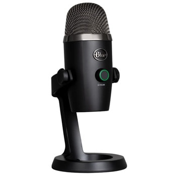 Микрофон Logitech Blue Yeti Nano (988-000205), кондензаторен, 24-bit/48kHz, USB, черен | JAR Computers Logitech Blue Yeti Nano Black 988-000401