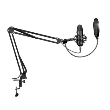 Микрофон Trust GXT 252+ Emita Plus, USB, със стойка, черен | JAR Computers TRUST GXT 252+