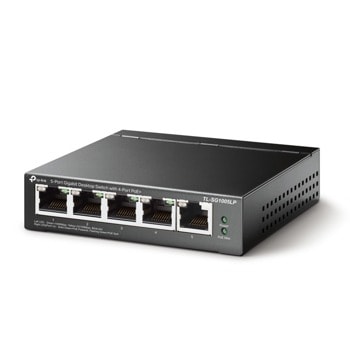Суич TP-Link TL-SG1005LP, 1000Mbps, 5 порта, 5x 10/100/1000, 4x PoE+ | JAR Computers TP-Link TL-SG1005LP