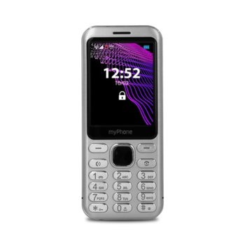 GSM myPhone Maestro (сребрист), поддържа 2 sim карти, 2.8" (7.11 cm) дисплей, 64MB Flash памет (+ microSD слот), 2 MPix камера | JAR Computers myPhone Maestro Silver