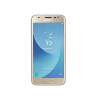 Смартфон Samsung GALAXY J3(2017)SM-J330F(златист), 5" (12.7 cm) PLS HD дисплей, четириядрен Exynos 7570 1.4GHz, 2GB RAM, 16GB Flash памет(+microSD слот), 13 & 5.0 Mpix camera, Android, 142g | JAR Computers Samsung GALAXY J3 (2017) SM-J330F Gold