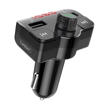 FM трансмитер Earldom ET-M43, Bluetooth 4.0, LCD дисплей, 2x USB-A, MicroSD слот, черен | JAR Computers Earldom ET-M43 17389