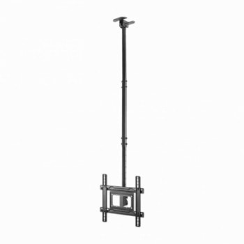 Стойка за телевизор SBOX CPLB-9441, за таван, за екрани от 32" до 70", VESA до 600х400mm, макс. тегло 50кг, регулиране на височина, черна | JAR Computers SBOX CPLB-9441