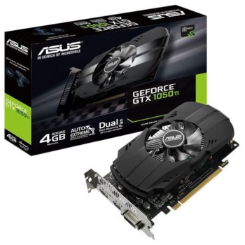Видео карта NVIDIA GF GTX 1050 TI, 4GB, Asus Phoenix, PCI-E 3.0, GDDR5, 128-bit, HMDMI, DVI, DisplayPort | JAR Computers Asus Phoenix GTX 1050Ti 4GB (PH-GTX1050TI-4G)