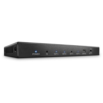 HDMI сплитер Lindy LNY-38236, от 1x HDMI(ж) към 4x HDMI(ж), до UHD(3840x2160@60Hz) резолюция | JAR Computers LINDY LNY-38236