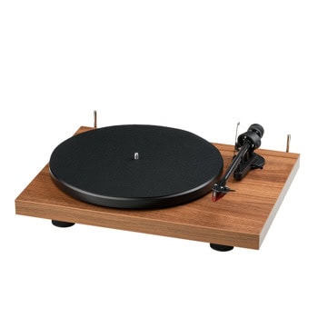Грамофон Pro-Ject Audio Systems Debut E Carbon, Ortofon 2M Red доза, 33/45 об/мин, ремъчно задвижване, кафяв | JAR Computers Грамофон Pro-Ject Debut E Carbon 2M Red кафяв