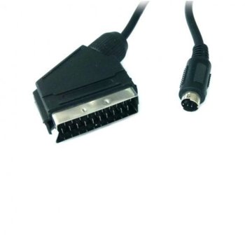 Кабел Royal CABLE-SCART 27 108425, от SCART(м) към S-video(м), 1.5m, черен | JAR Computers Royal CABLE-SCART 27 108425