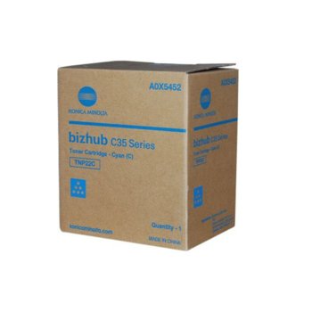 КАСЕТА ЗА KONICA MINOLTA BIZHUB C35/C35P - Cyan - TNP-22C - P№ A0X5452 - заб.: 6000k | JAR Computers КАСЕТА ЗА KONIKA MINOLTA BIZHUB C35/C35P - Cyan …