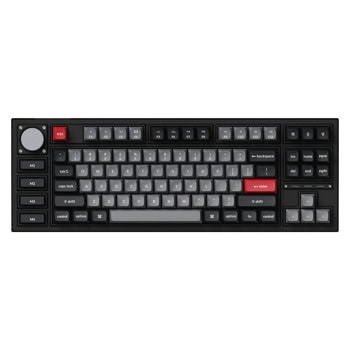 Клавиатура Keychron Q3 Pro QMK/VIA Wireless, жична/безжична, механична, Keychron K Pro Red суич, гейминг, RGB подсветка, черна, Bluetooth, USB | JAR Computers Keychron Q3P-M1