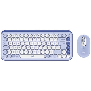 Комплект клавиатура и мишка Logitech POP Icon Combo Lilac & Off White (920-013078), безжични, 4 програмируеми клавиша, US International подредба, 4000dpi, Bluetooth, лилави | JAR Computers Logitech POP Icon Combo Lilac & White US 920-01307