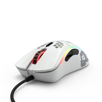 Мишка Glorious Модел D- (GLO-MS-DM-MW), оптична (12 000dpi), USB, матирано бяла, геймърска, подсветка image