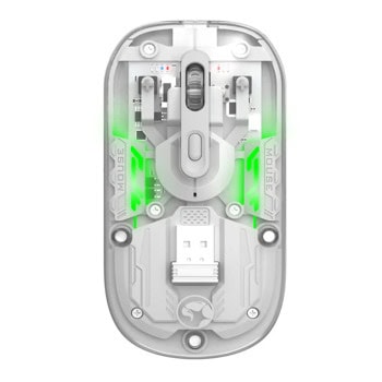 Мишка Marvo M808W, оптична (1600 dpi), безжична, Bluetooth, USB, прозрачна, гейминг | JAR Computers Мишка Marvo M808W
