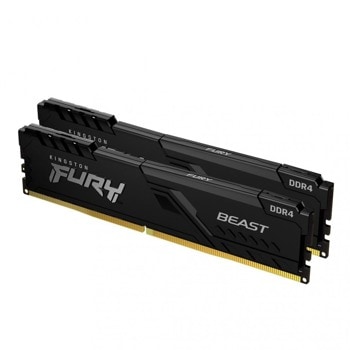 Памет 16GB (2x8GB) DDR4 3200MT/s, Kingston HyperX FURY Beast Black (KF432C16BBK2/16), 1.2V | JAR Computers Kingston KF432C16BBK2/16