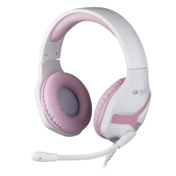 Слушалки Konix Mythics Geek Girl Crystal, 3.5mm жак, микрофон, розови | JAR Computers Konix Mythics Geek Girl Crystal