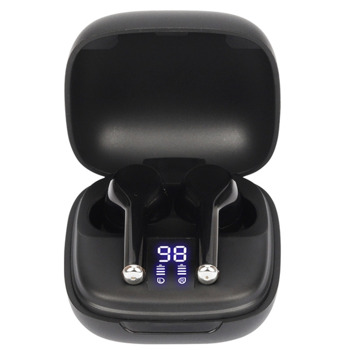 Слушалки Wesdar TWS38, безжични, Bluetooth, микрофон, AUX, тип "тапи", до 4 часа време на работа, черни | JAR Computers Wesdar TWS38