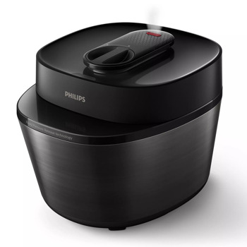 Многофункционален уред за готвене под налягане Philips HD2151/40, 5 л капацитет, 35 програми, функция за поддържане на топлината, 1000W, черен | JAR Computers Philips Multicooker All in One HD2151/40