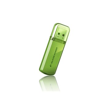 Памет 4GB USB Flash, Silicon Power Helios, зелена | JAR Computers 4GB USB Flash, Silicon Power Helios, зелена